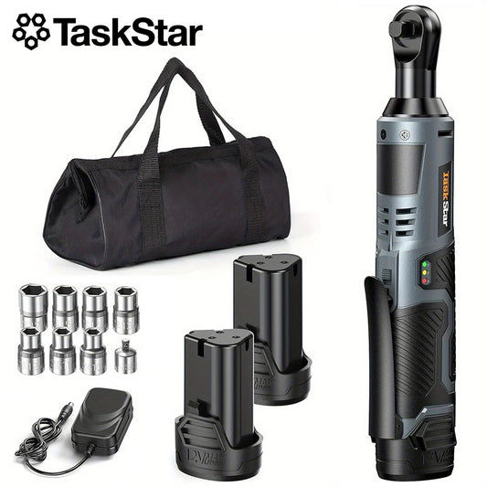 TaskStar Cordless Ratchet Wrench Kit With Battery And Charger