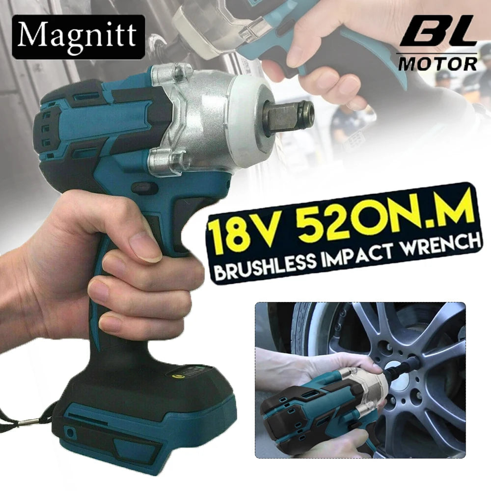 Magnitt Brushless Cordless Impact Wrench For Automotive Repair