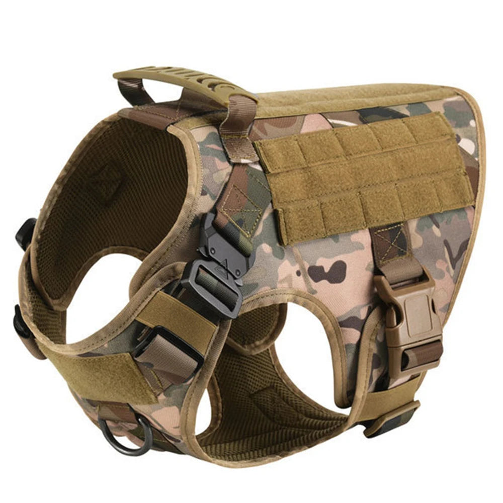 Nylon Dog Harness And Leash Set With Padded Quick-Release Buckle