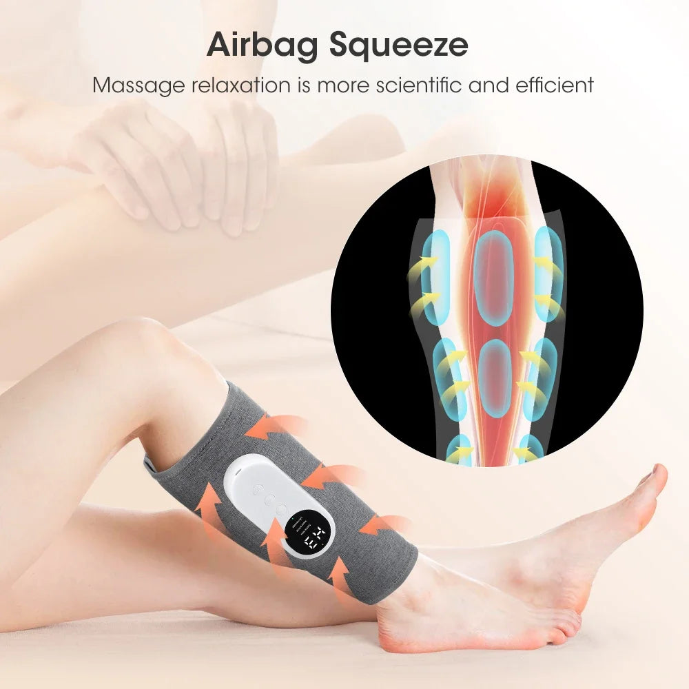 Heated Leg And Calf Massager With Adjustable Air Compression