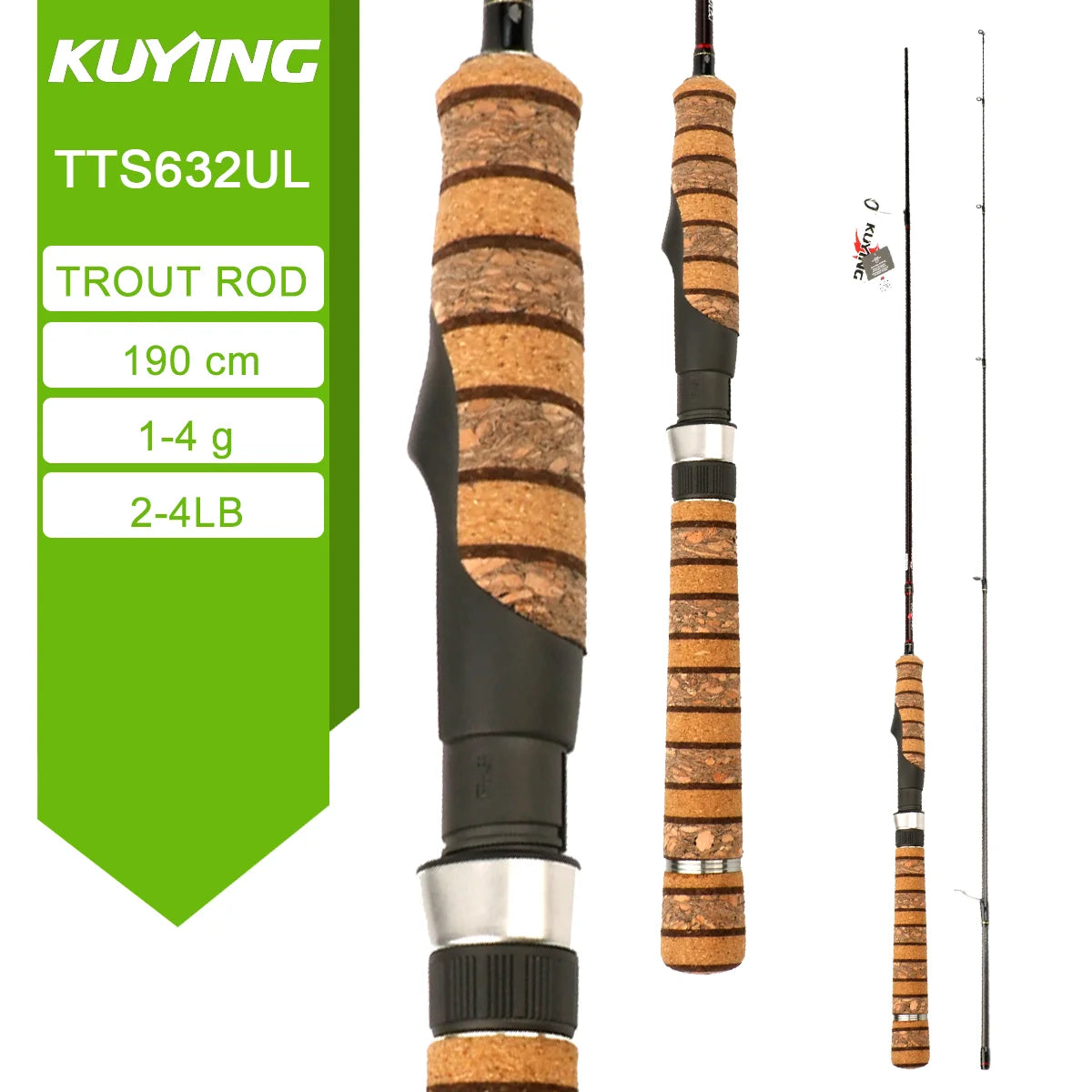Kuying Teton Carbon Fiber Lightweight Fishing Rod With Fuji Guides