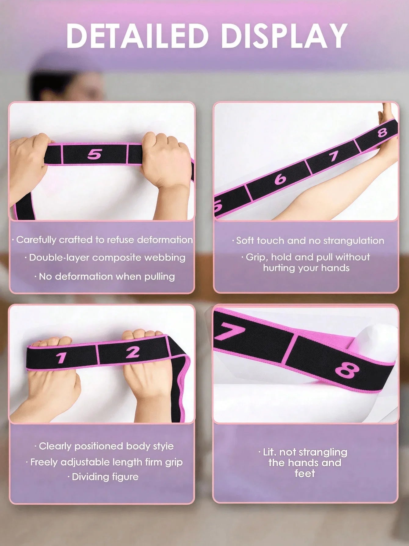 Yoga Elastic Resistance Band For Pilates And Fitness
