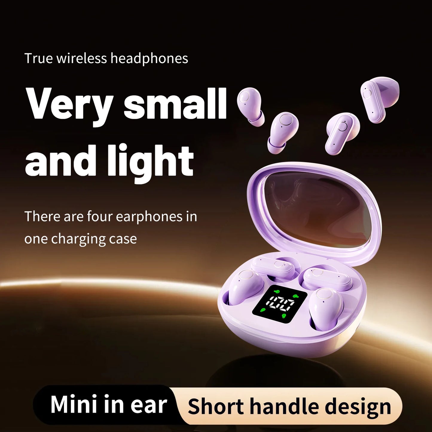 SHUKE 2in1 Wireless Bluetooth Earbuds With Noise Cancellation