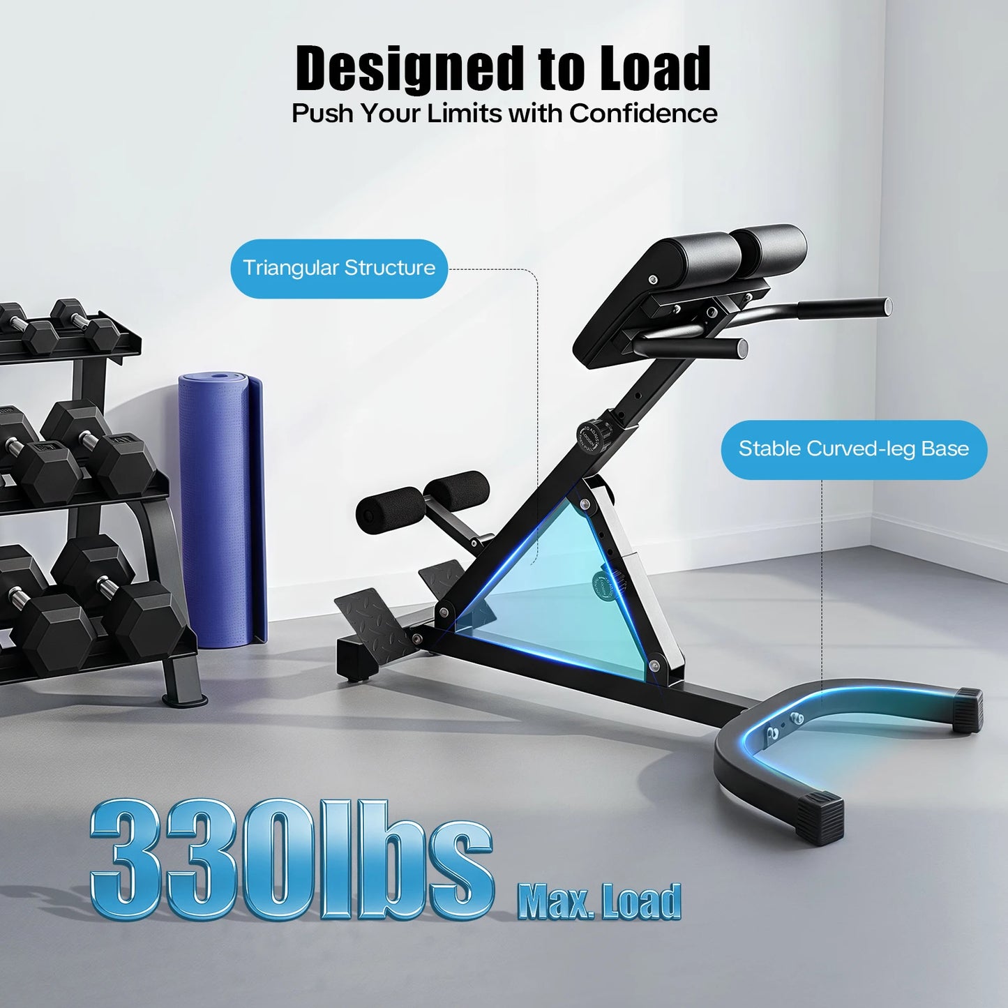 Roman Chair Back Extension Machine Abdominal Exercise Equipment