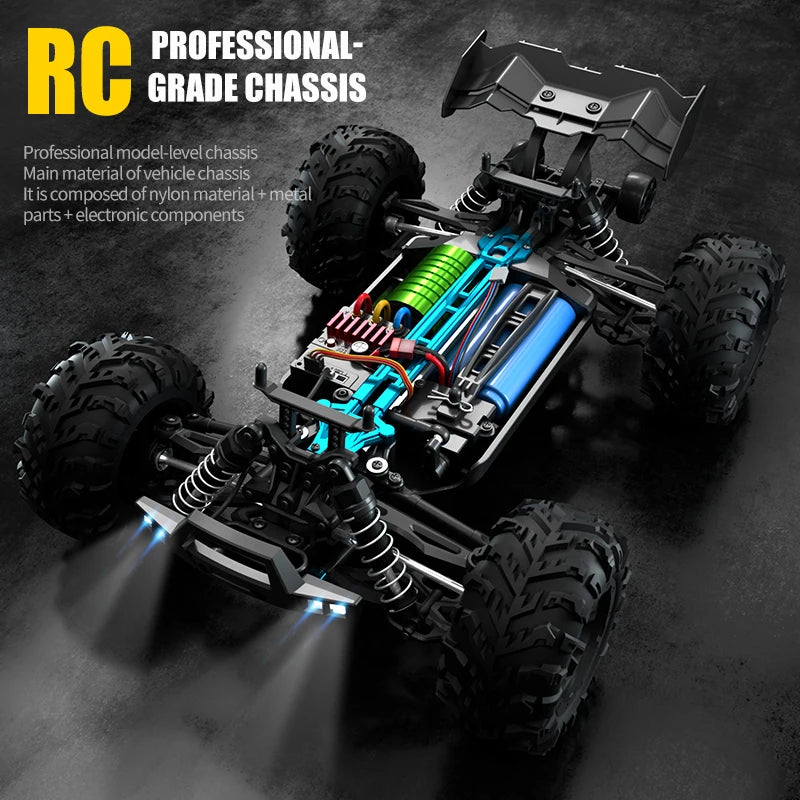 Wltoys 16101 Pro 4WD Remote Control Monster Truck LED Lights