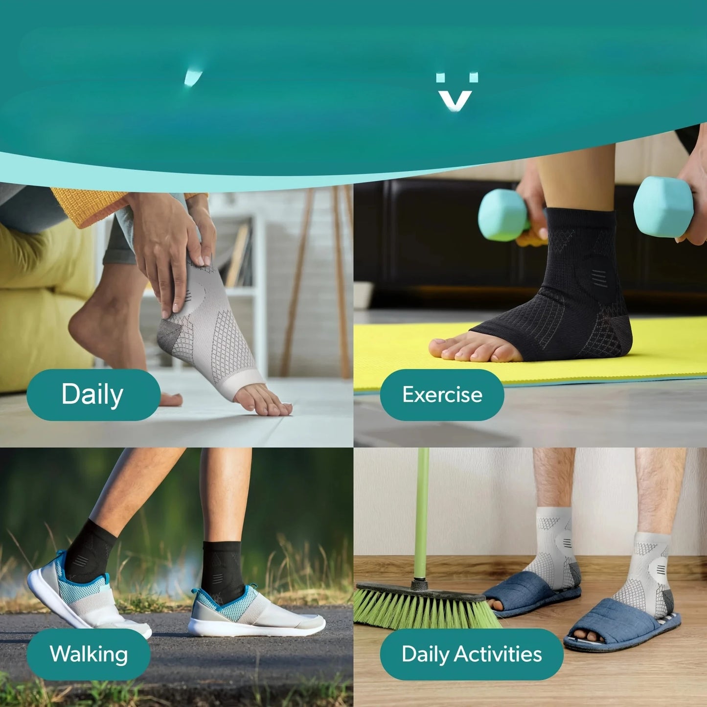 Open-Toe Neuropathy Compression Socks With Arch Support