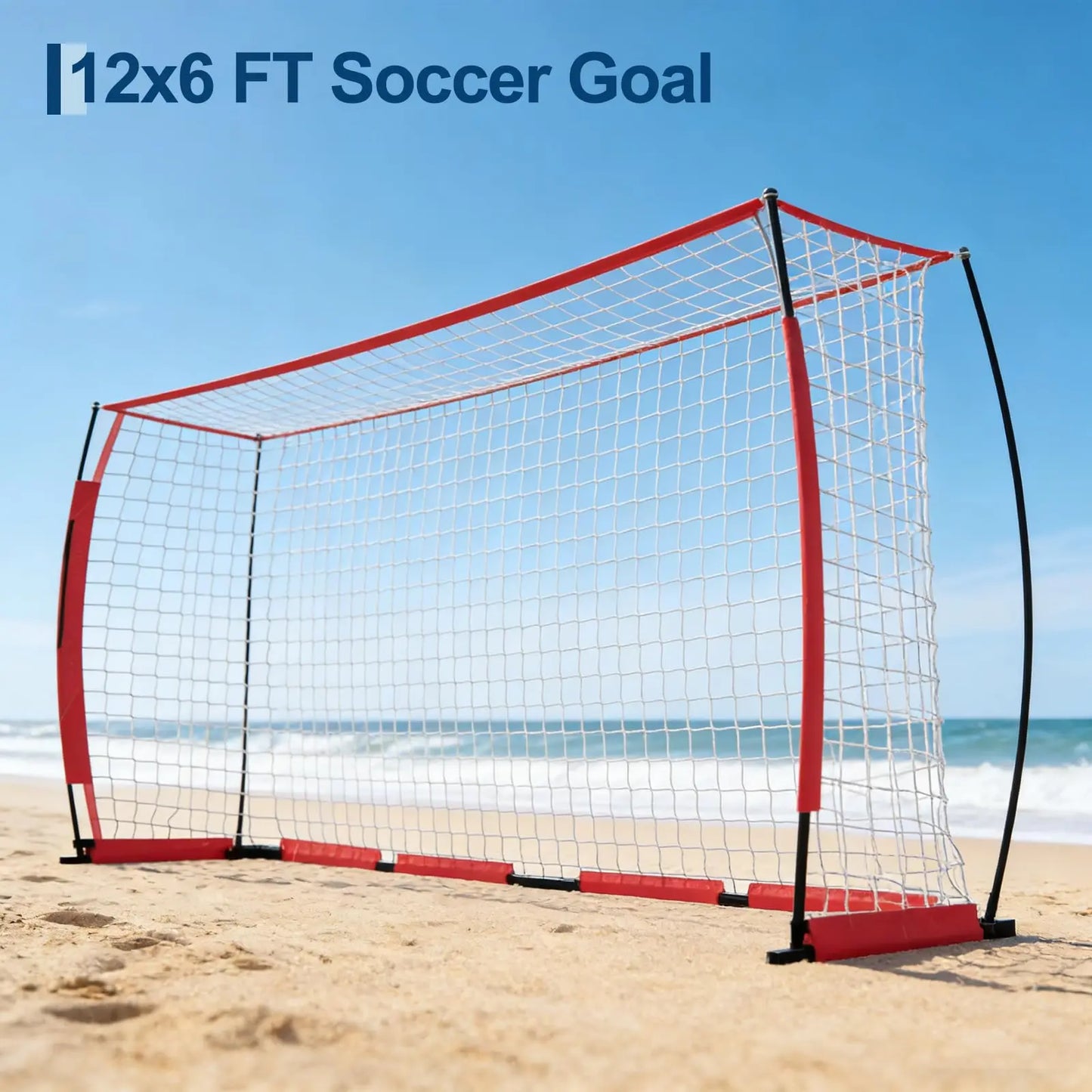 HiMISS Portable Metal Frame Soccer Goal With Bag Heavy Duty