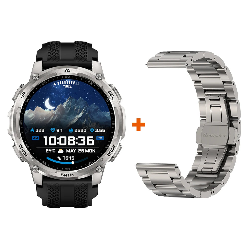 Kospet Tank T4C Smartwatch Dual Band GPS Rugged Outdoor 50M Waterproof