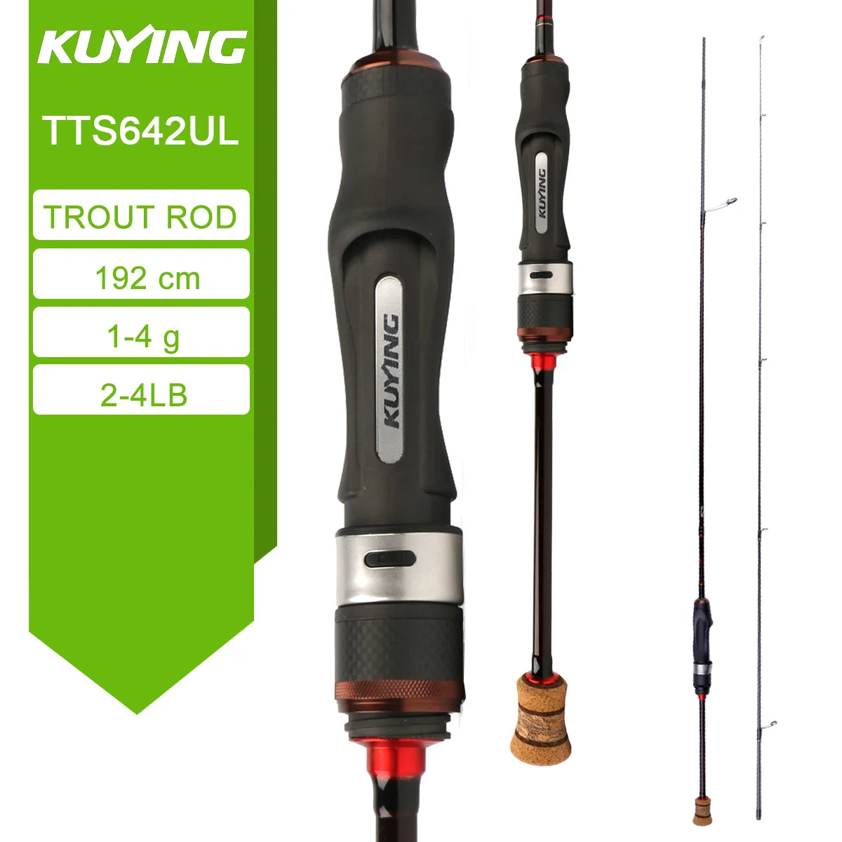 Kuying Teton Carbon Fiber Lightweight Fishing Rod With Fuji Guides