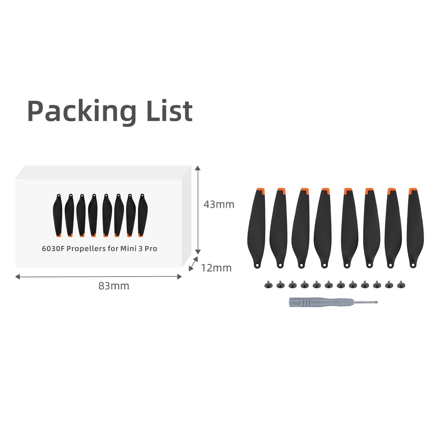 8Pcs Quick-Release Propellers For Mini 3 Pro Drone