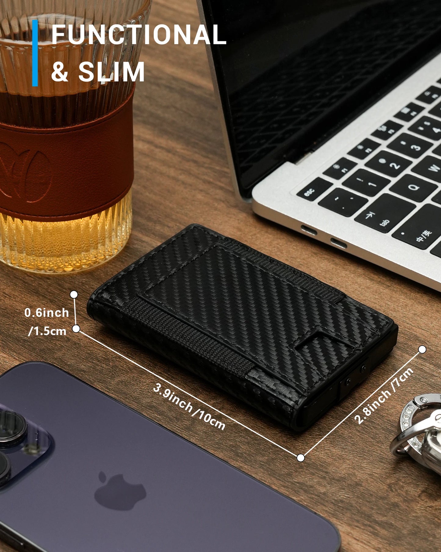 Ztellhim Slim Aluminum RFID Blocking Wallet With Money Clip