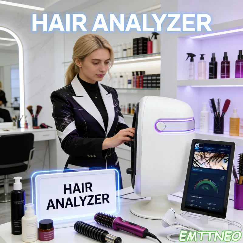 New Tech Portable AI Face Skin Analyzer Machine with Moisture Pen 15.6-inch Large Screen 16 Languages
