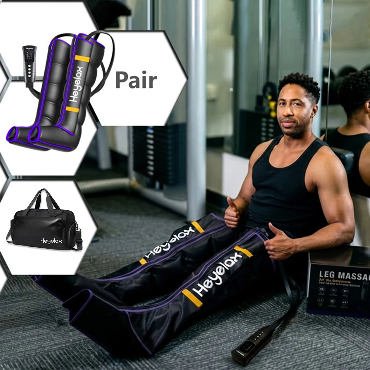 Heyelax Full Leg Air Compression Massager For Circulation