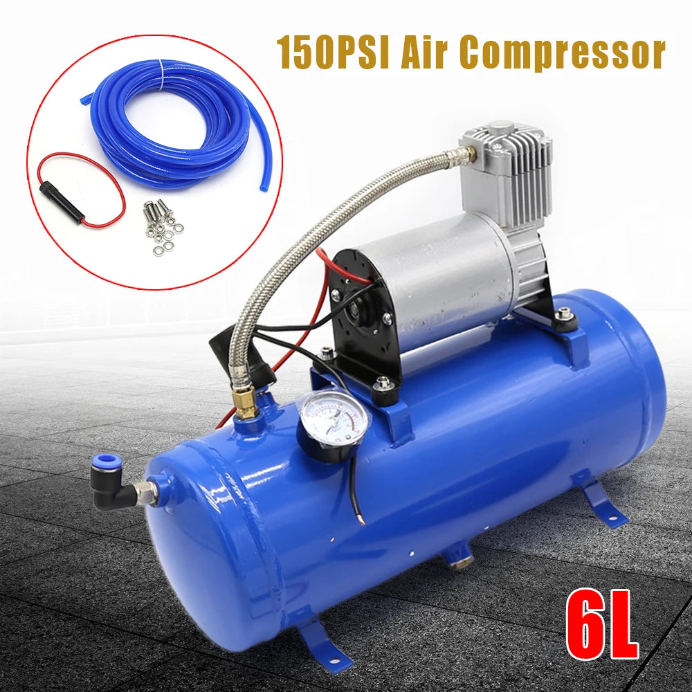 Professional 150 Psi Dc Onboard Air Horn Compressor System Kit