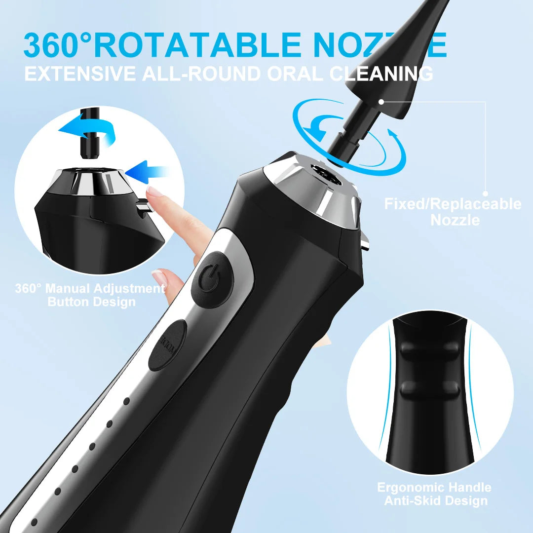 Sejoy Portable Electric Dental Water Flosser Irrigator With Tips