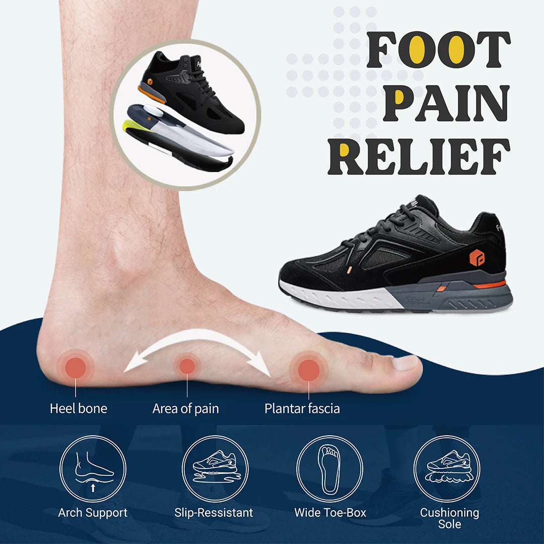 FitVille Men Walking Shoes Extra Wide Lightweight Sneakers Arch Support