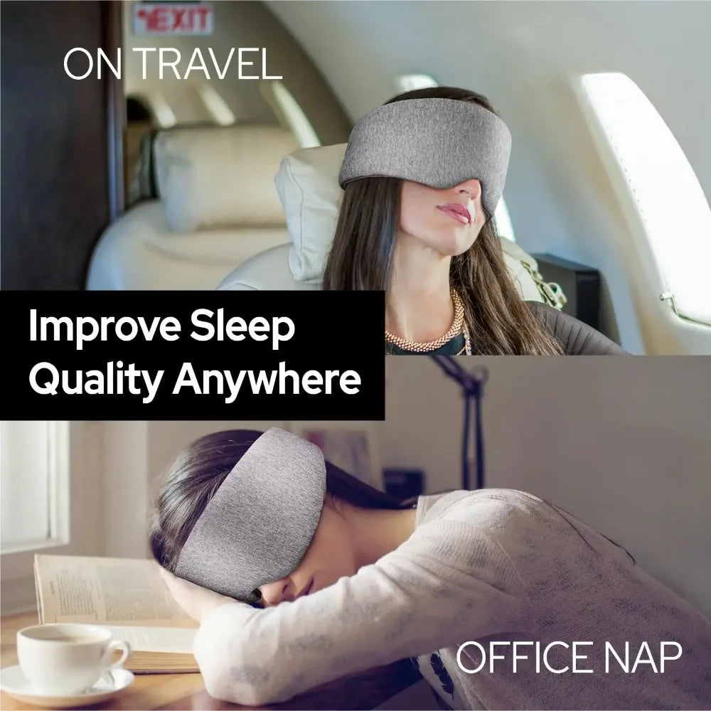 Breathable Light Blocking Sleep Eye Mask With Adjustable Strap