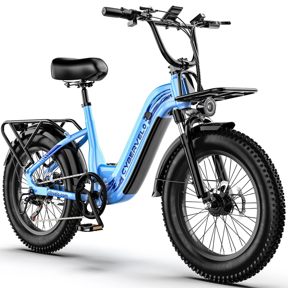 Cybervelo 1000W Peak Motor Step Thru Electric Bike With Removable Battery