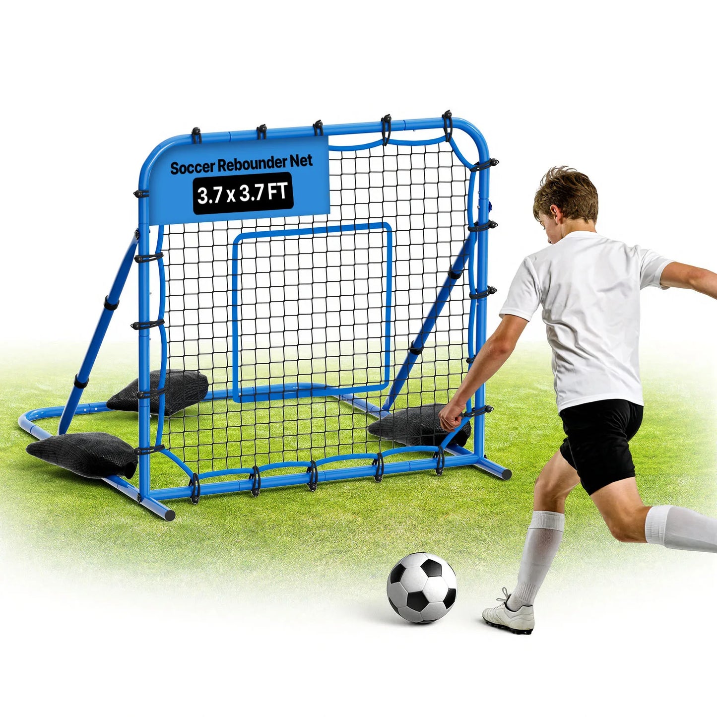SucceBuy Soccer Rebounder Net With Iron Frame And PE Net For Practice