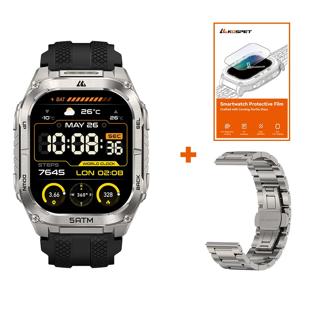 KOSPET Tank M4C Rugged Smartwatch With GPS 5ATM Waterproof