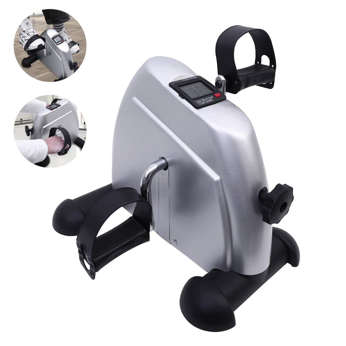 Motorized Mini Pedal Exerciser With Digital LCD Screen Display