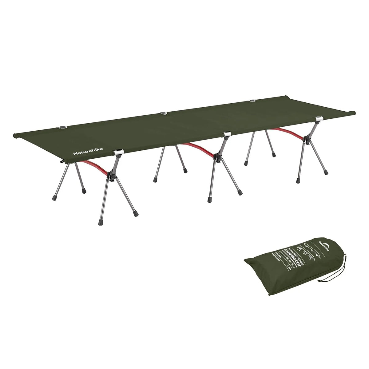 Naturehike Height Adjustable Folding Camping Cot Ultralight Backpacking Bed