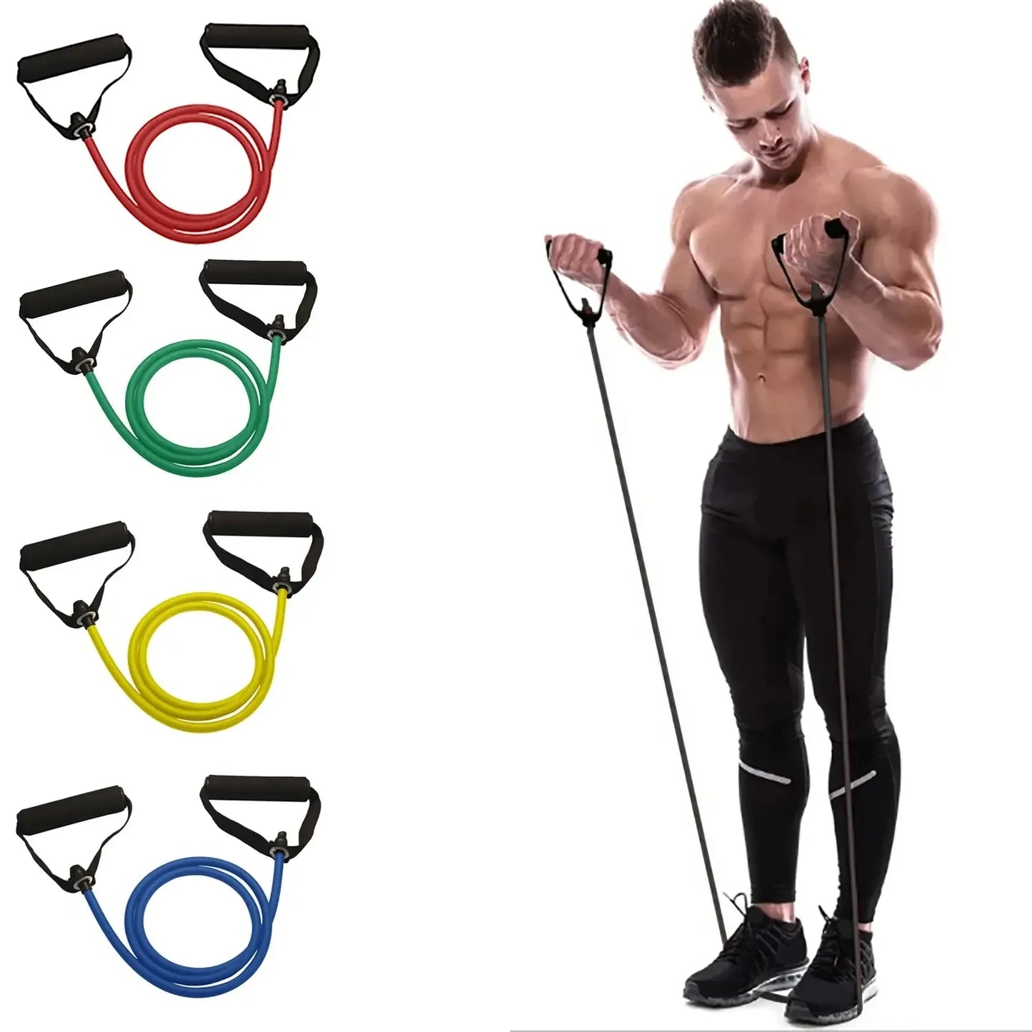 Resistance Bands With Handles For Home Gym And Portable Training