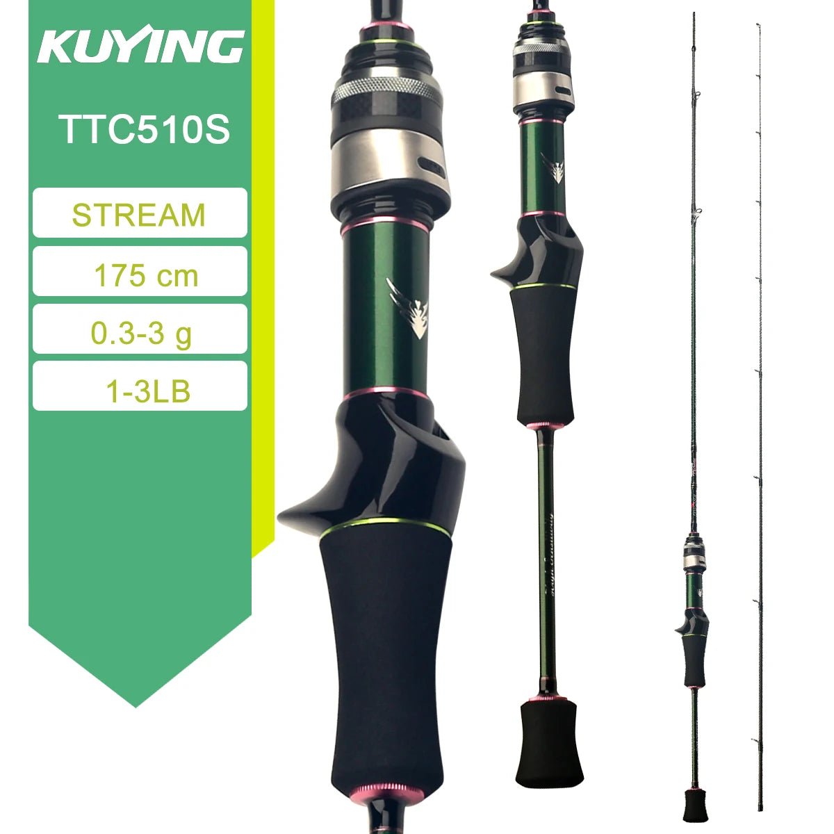 Kuying Teton Carbon Fiber Lightweight Fishing Rod With Fuji Guides