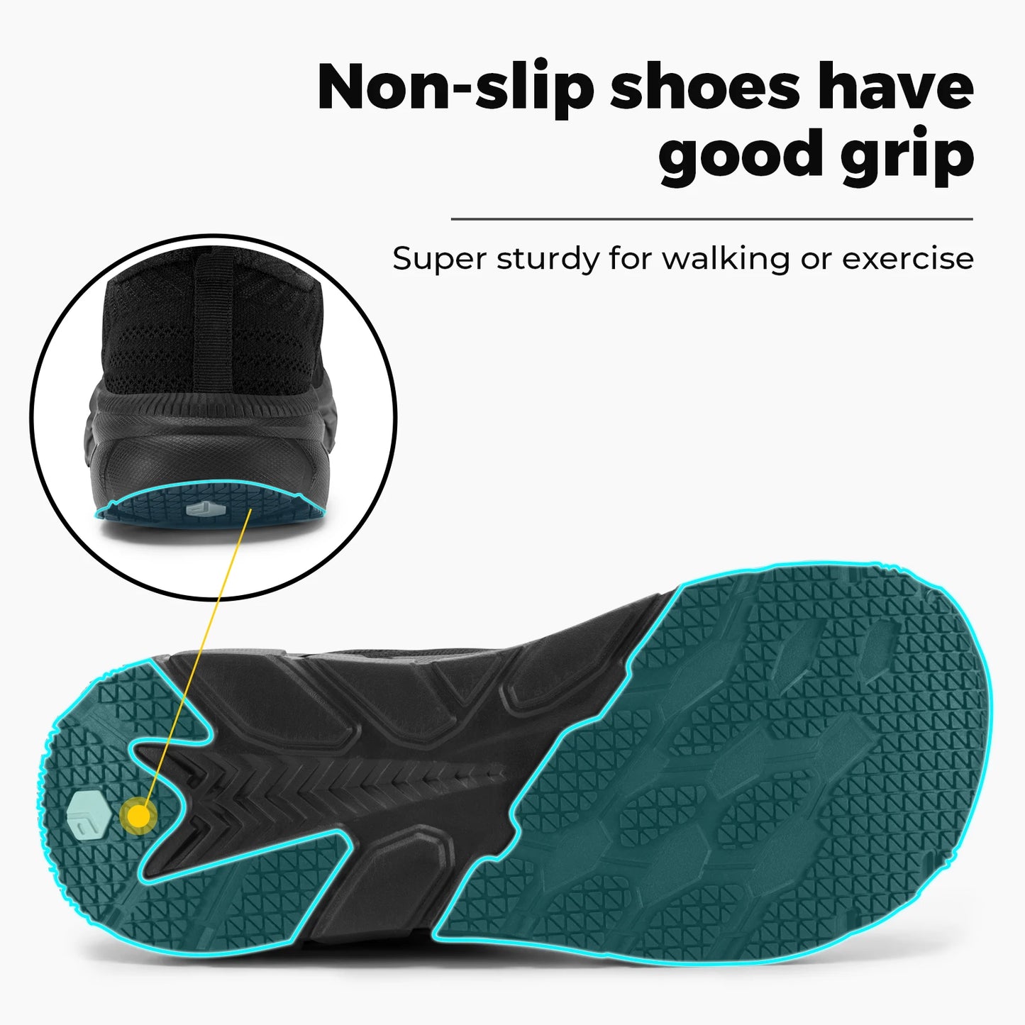 Fitville Men's Wide Toe Box Cushioned Running Shoes