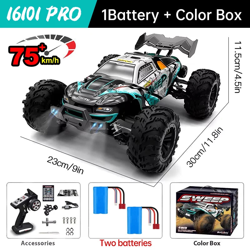 Wltoys 16101 Pro 4WD Remote Control Monster Truck LED Lights