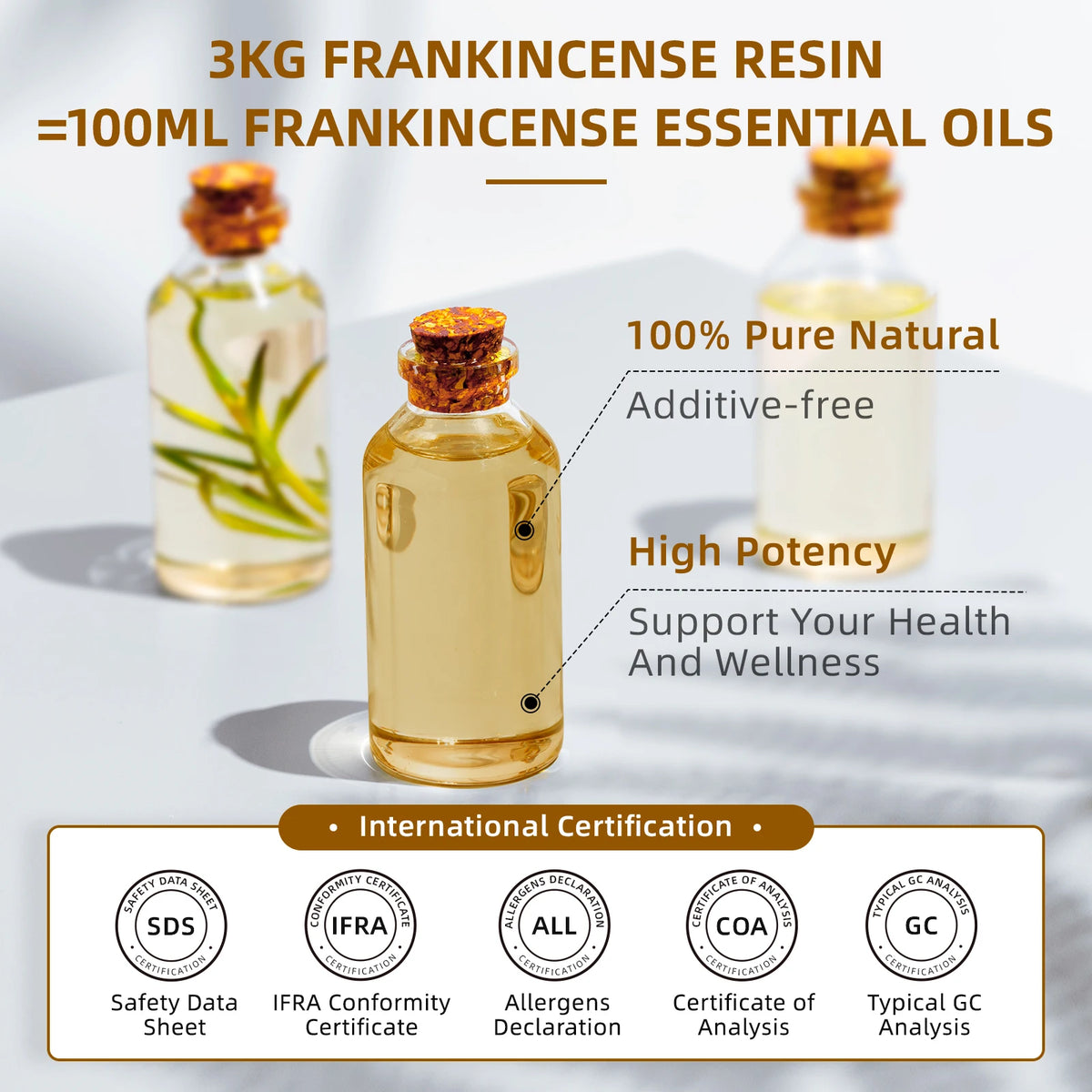 Hiqili Frankincense Essential Oil 100ml Pure Nature Aromatherapy Relief