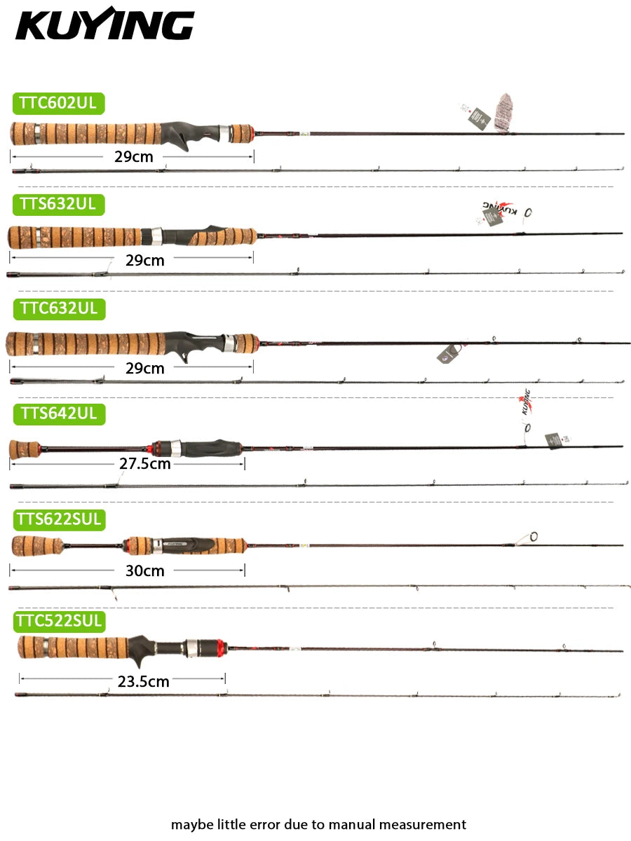 Kuying Teton Carbon Fiber Lightweight Fishing Rod With Fuji Guides