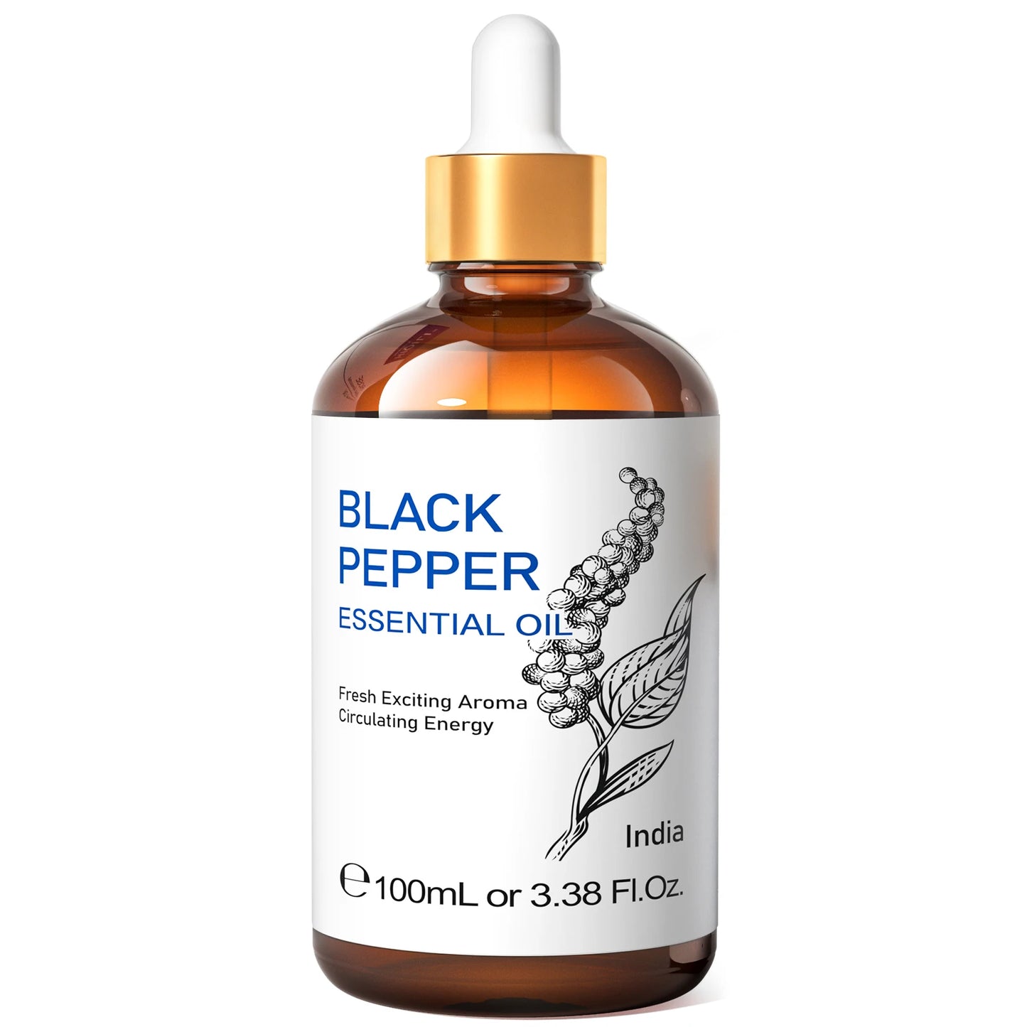 HIQILI Black Pepper Essential Oil Pure Natural Aroma