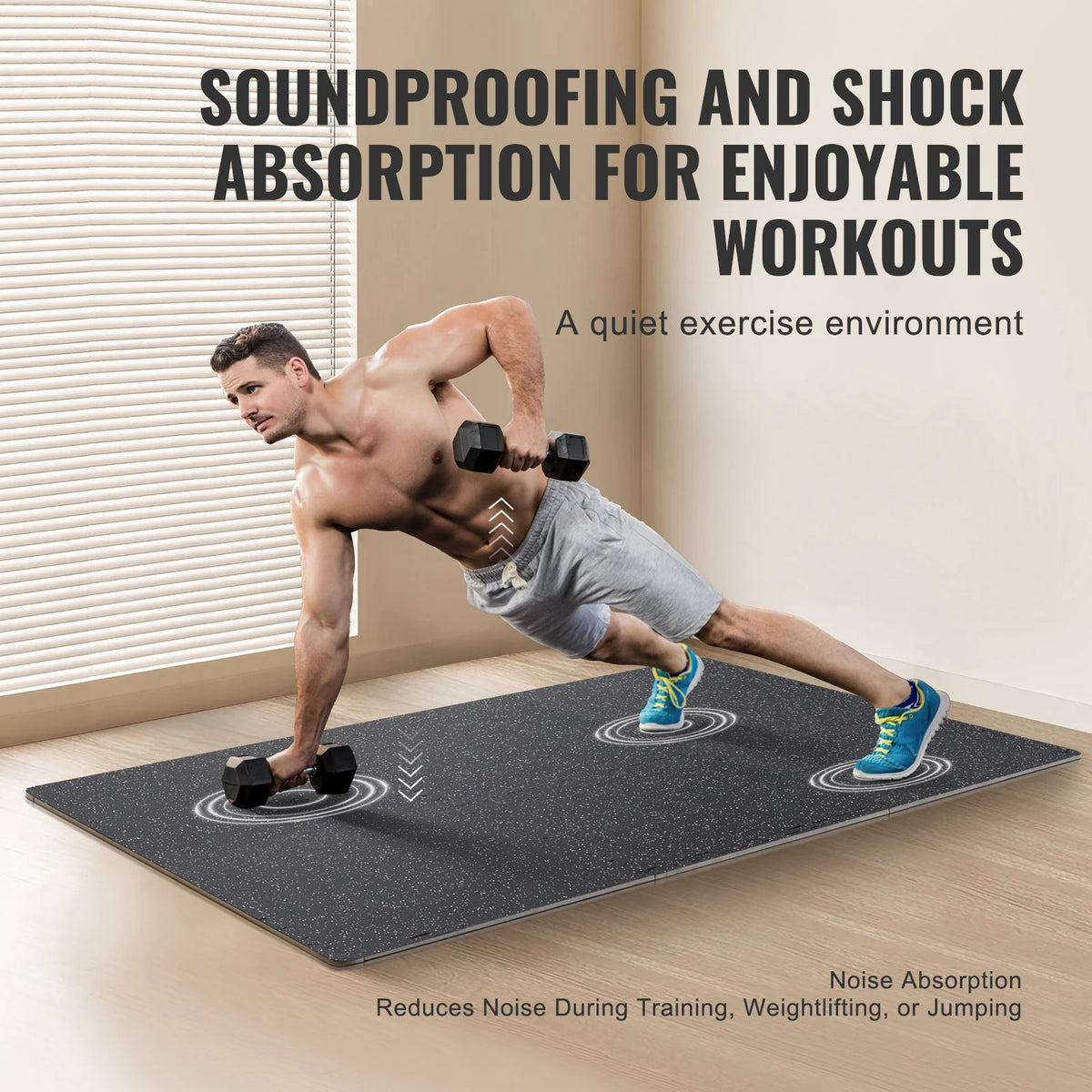 Succebuy Interlocking Rubber Foam Exercise Mats For Home Gyms