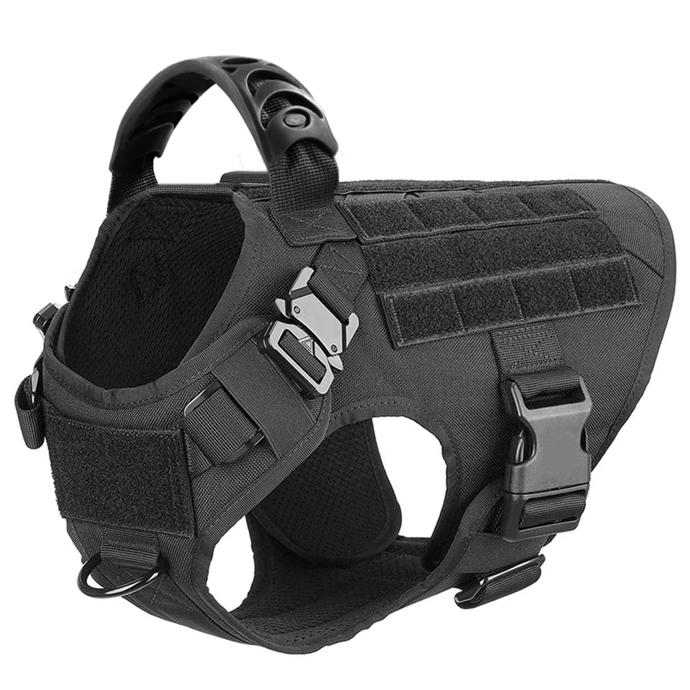 Nylon Dog Harness And Leash Set With Padded Quick-Release Buckle