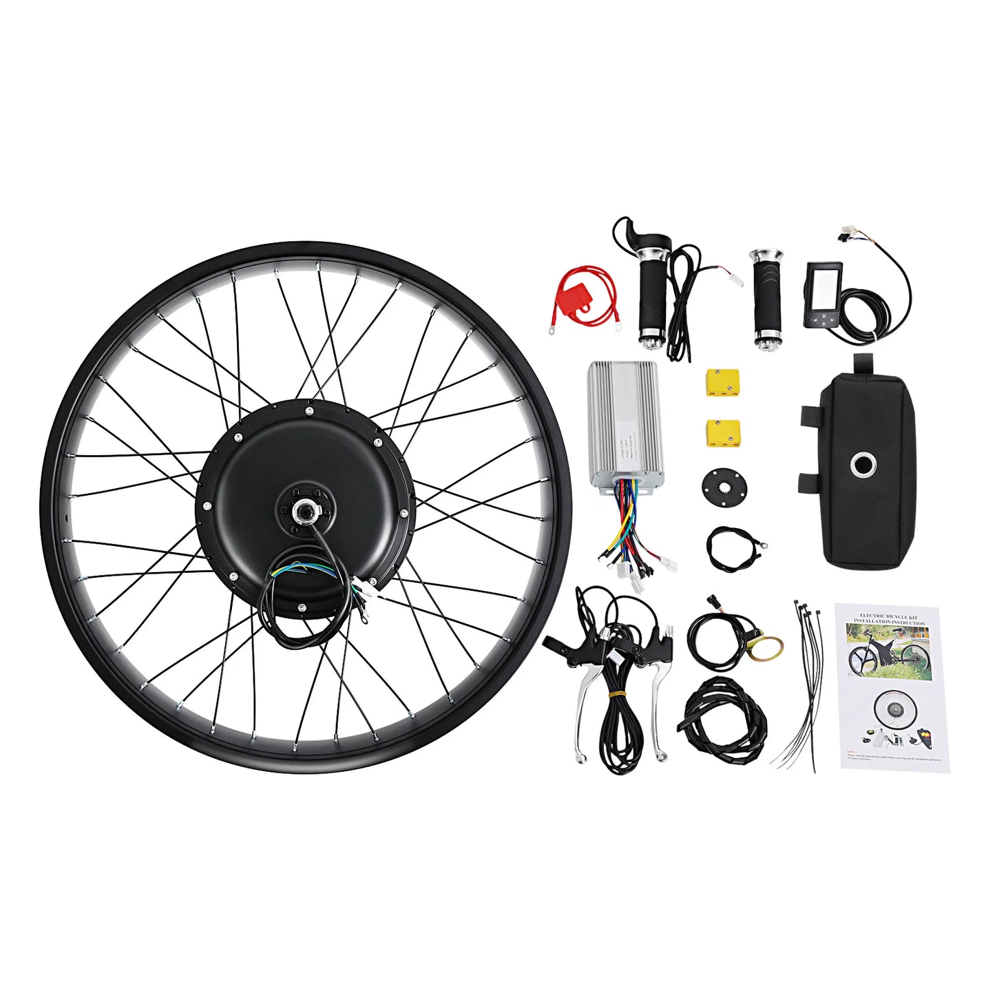 Rear Hub Motor 1500W E Bike Conversion Kit Fat Tire