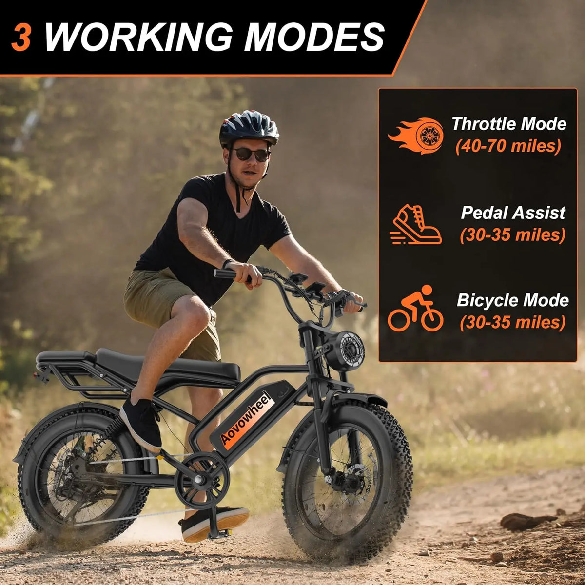 Aovopro 1500W Electric Bicycle Featuring Durable Steel Construction