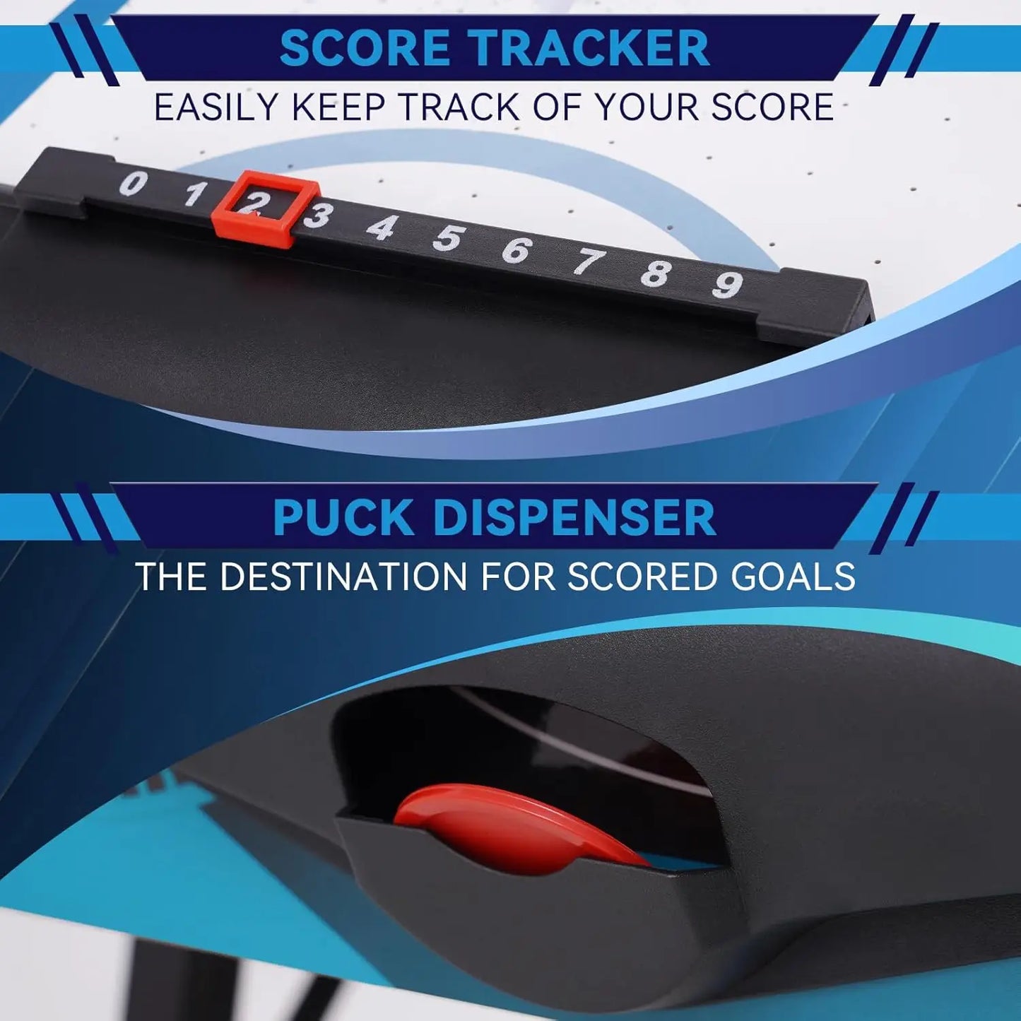 YTYIN Foldable Air Hockey Table With Digital LED Scoring