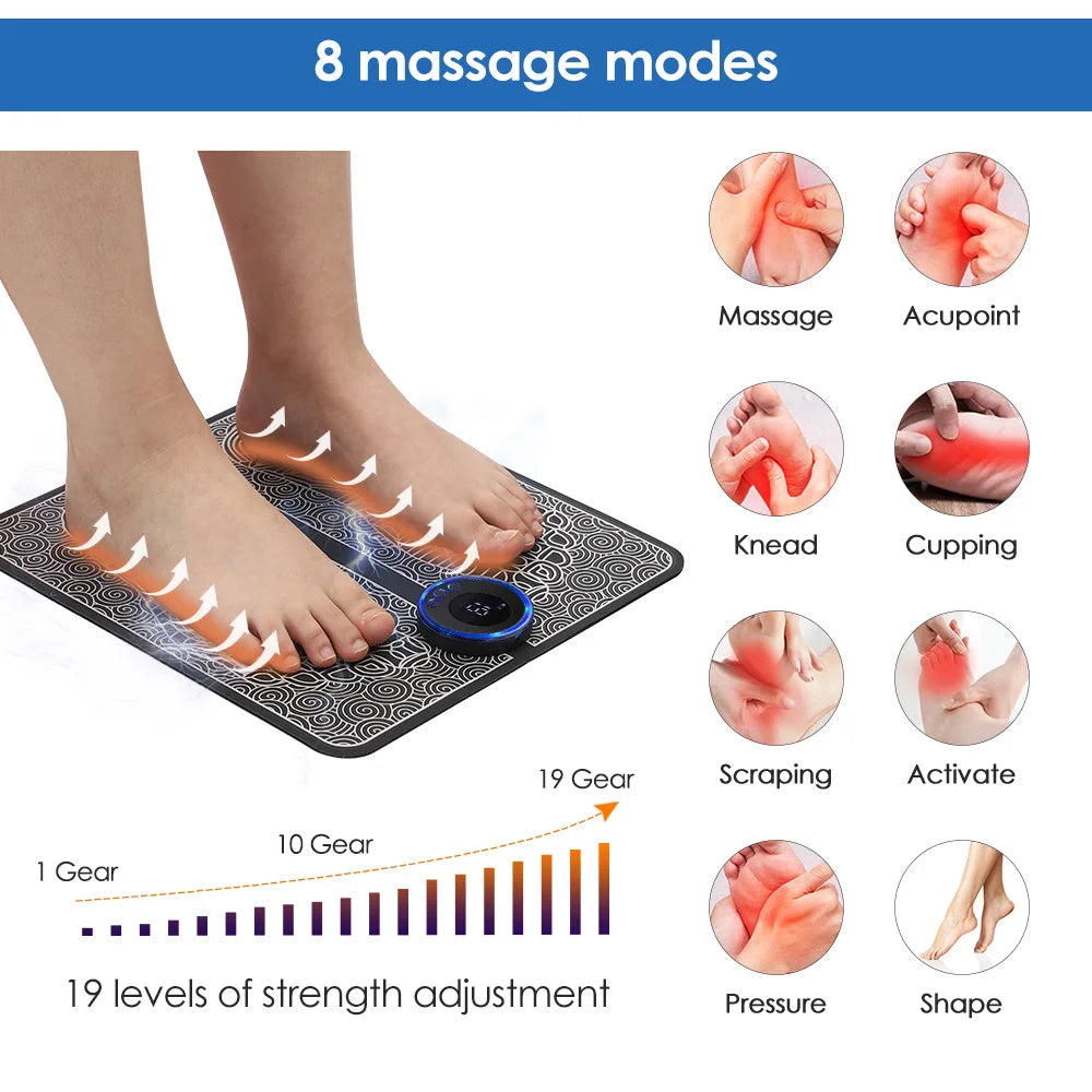 EMS Foot Massager Pad For Pain Relief And Blood Circulation