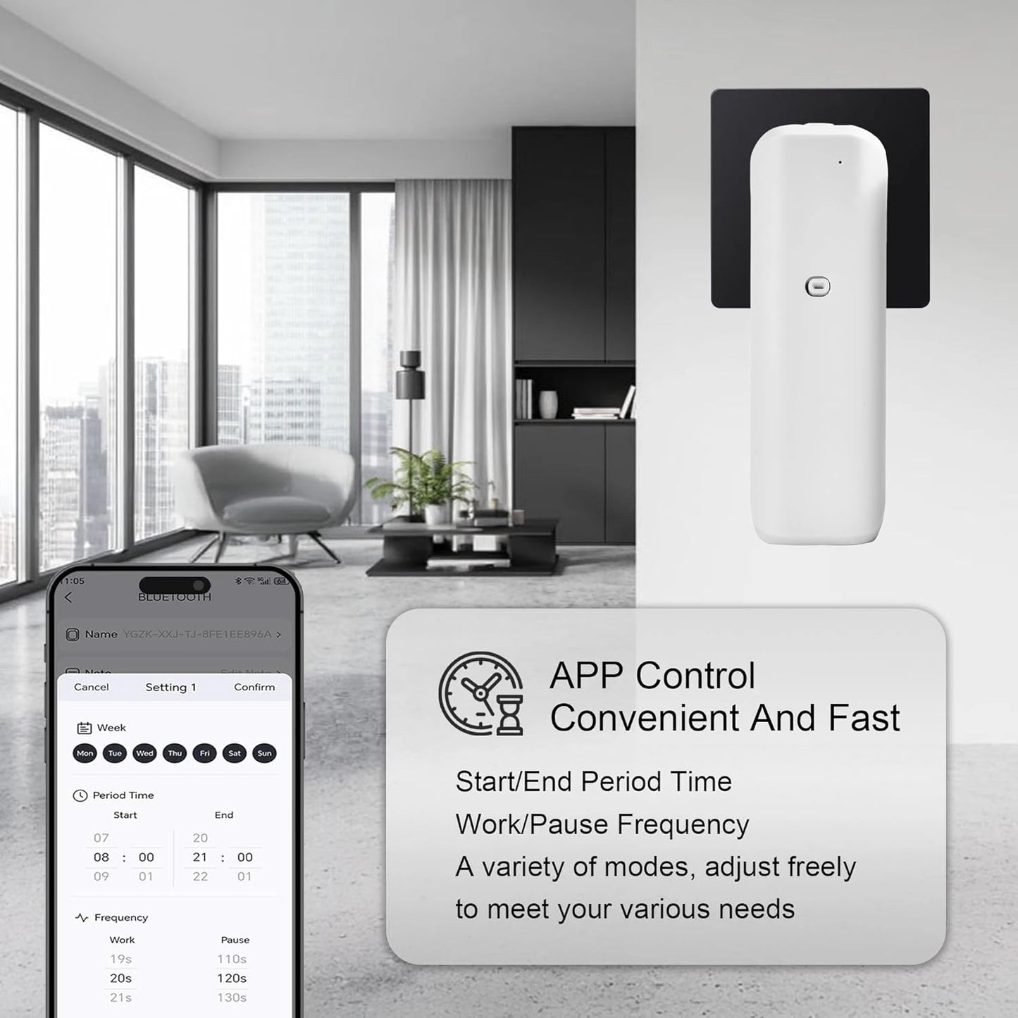 Namste Plug-In Oil Diffuser With Bluetooth Scent Diffuser For Rooms