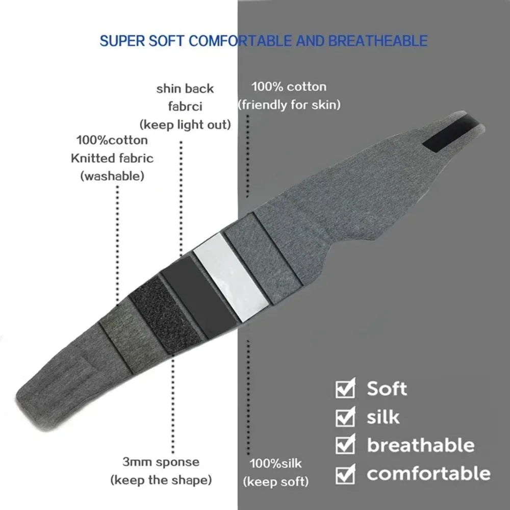 Breathable Light Blocking Sleep Eye Mask With Adjustable Strap