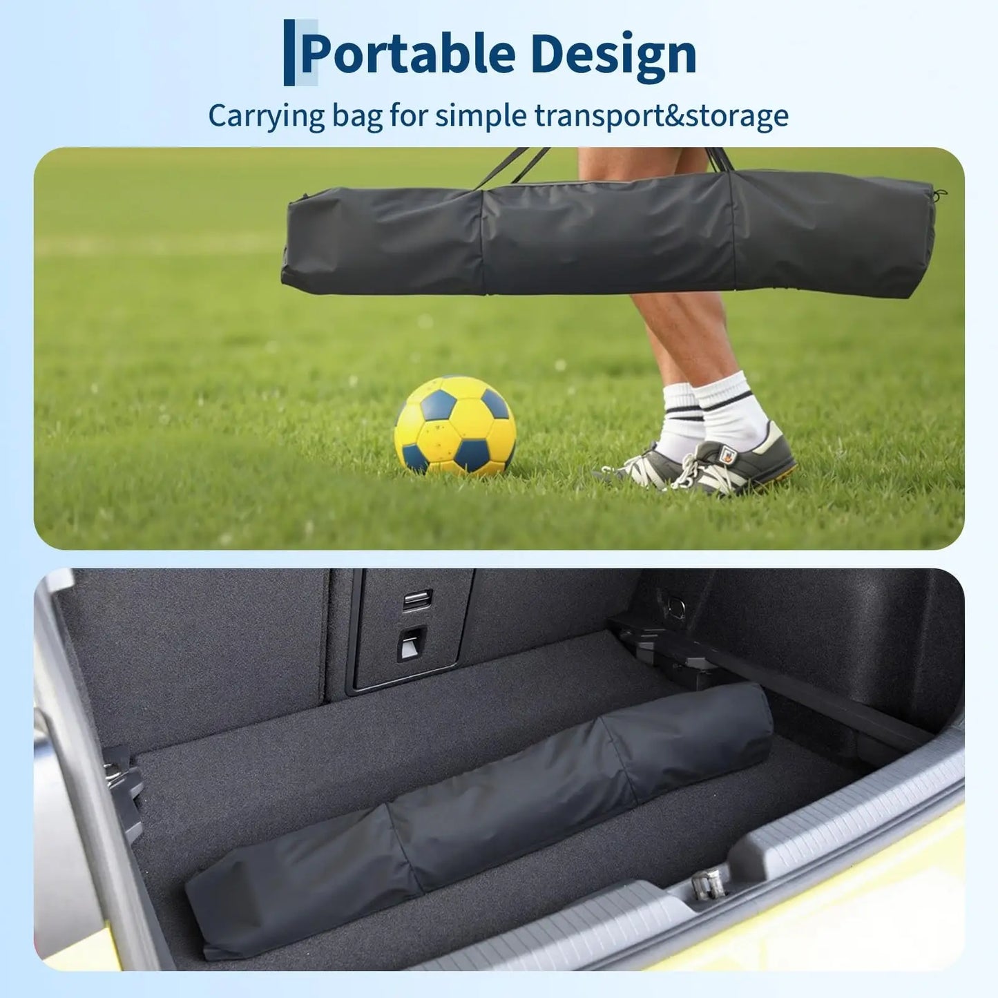 HiMISS Portable Metal Frame Soccer Goal With Bag Heavy Duty