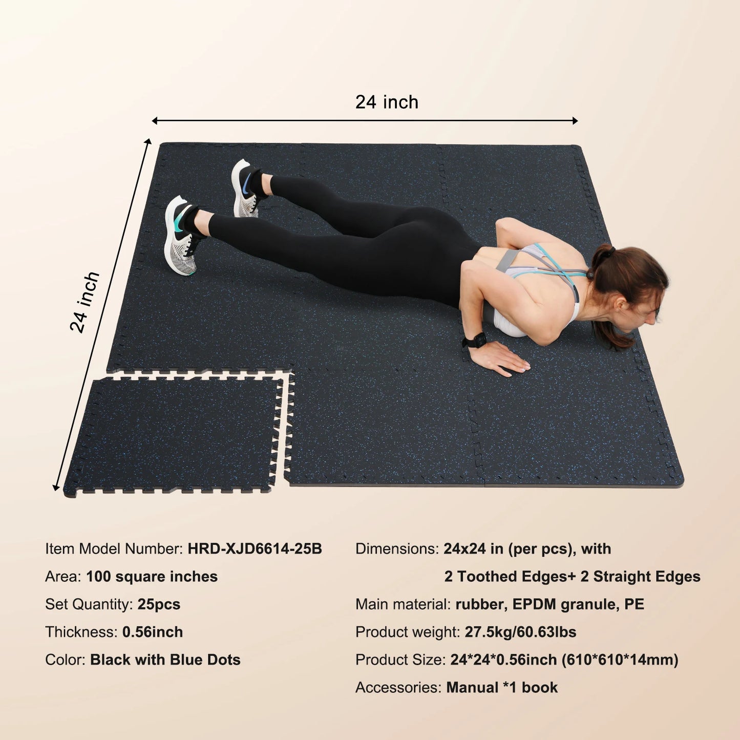 Succebuy Interlocking Rubber Foam Exercise Mats For Home Gyms