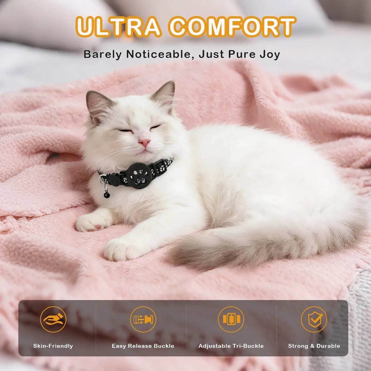 MOSON Multifunctional Pet Smart GPS Tracker Collar for Cats and Pets