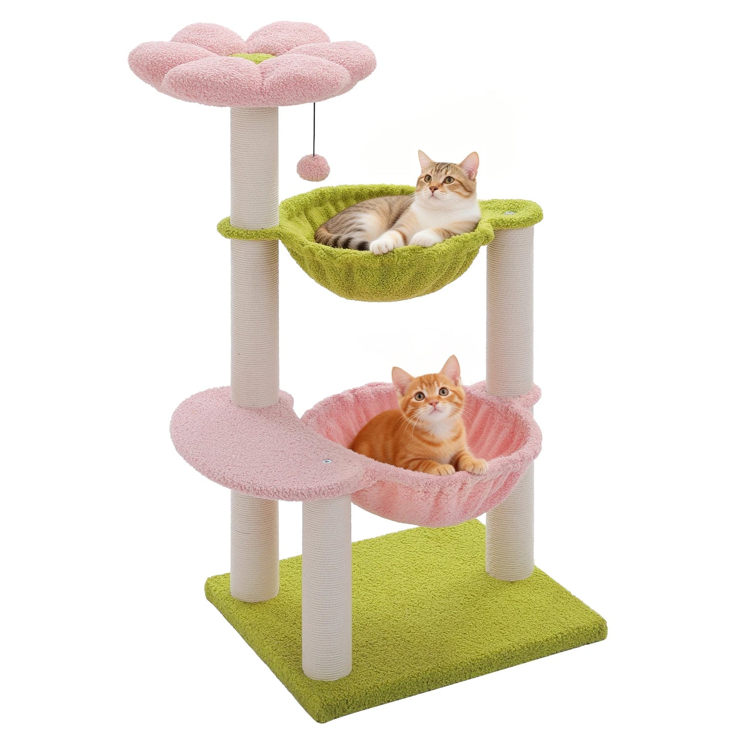 PAWZ Road Flower Cat Tower With Sisal Posts And Hammocks