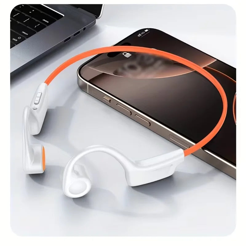 Open Ear Bone Conduction Wireless Headphones Type-C Built In Mic