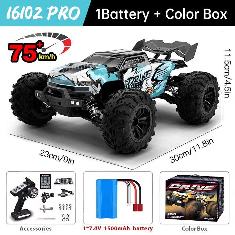 Wltoys 16101 Pro 4WD Remote Control Monster Truck LED Lights