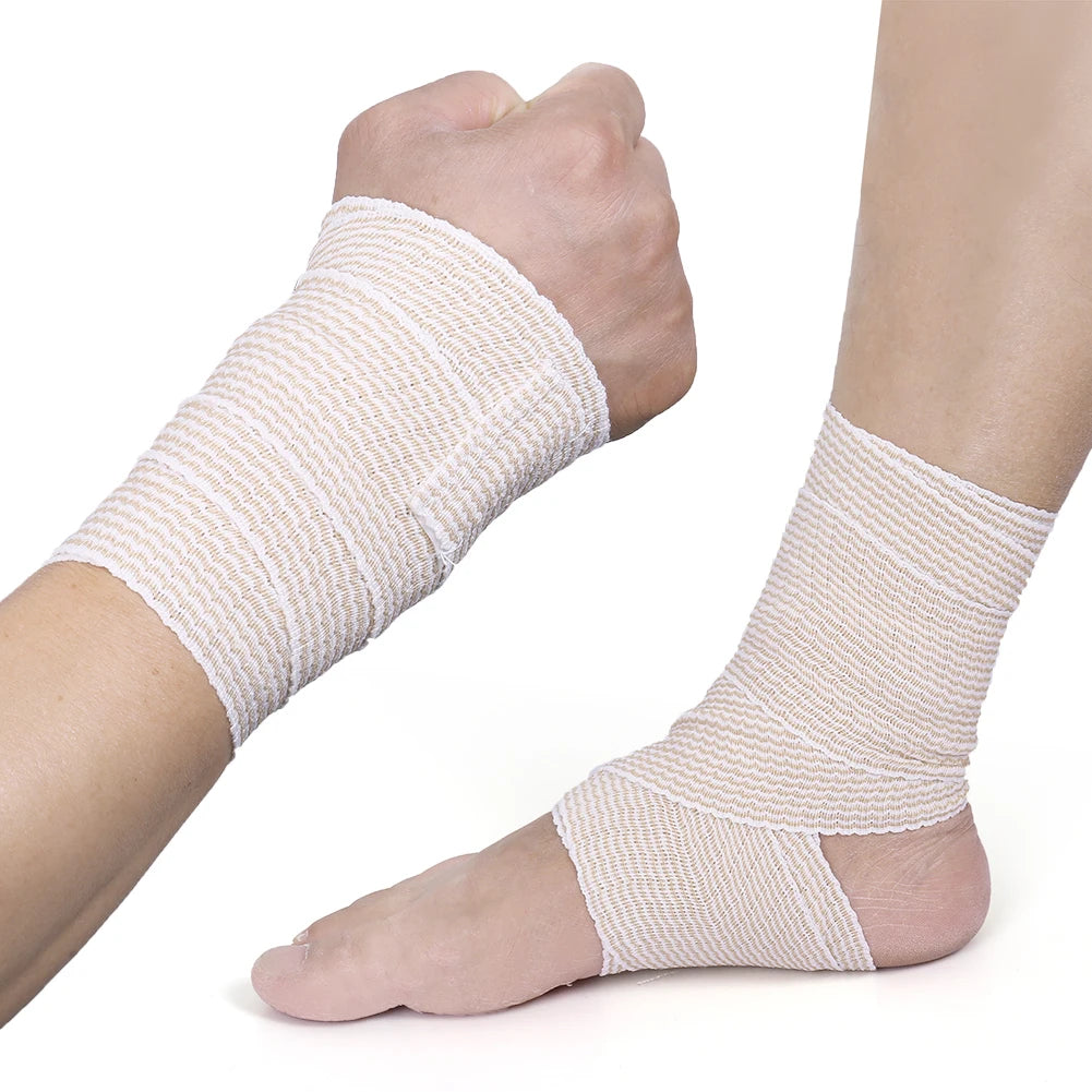 Elastic Bandage Wrap Cotton Compression With Self Closure For Sports