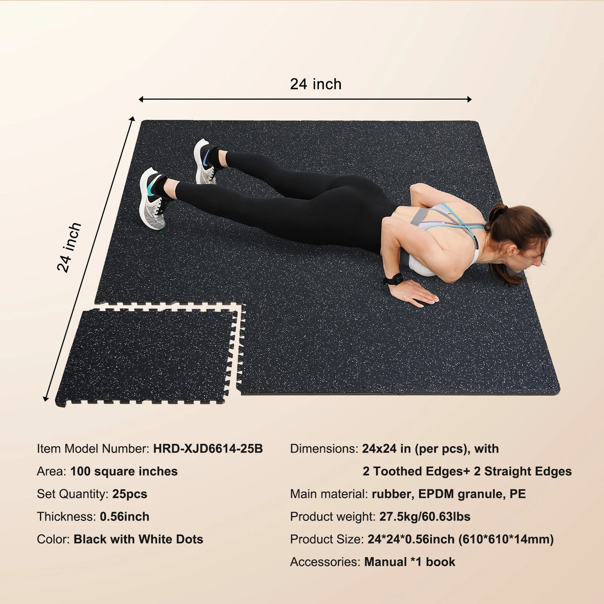 Succebuy Interlocking Rubber Foam Exercise Mats For Home Gyms