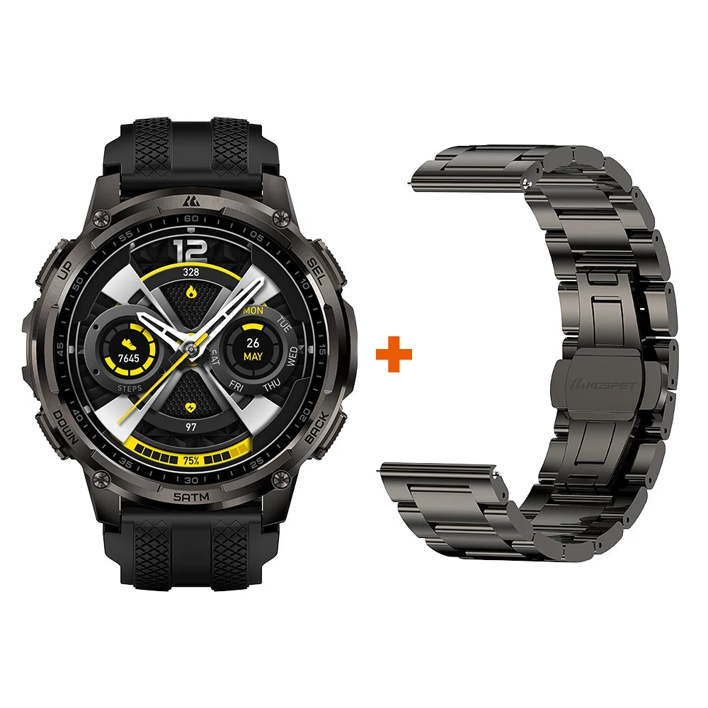 Kospet Tank T4C Smartwatch Dual Band GPS Rugged Outdoor 50M Waterproof